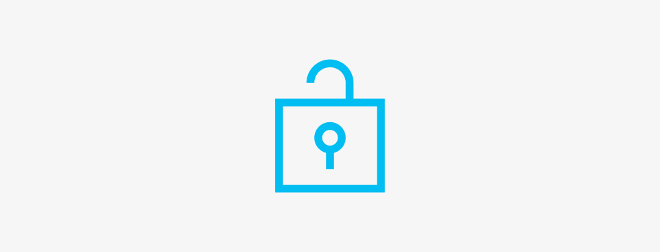 unlocked padlock icon